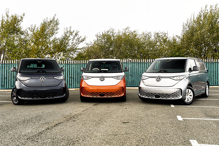 Three VW ID Buzz Vans